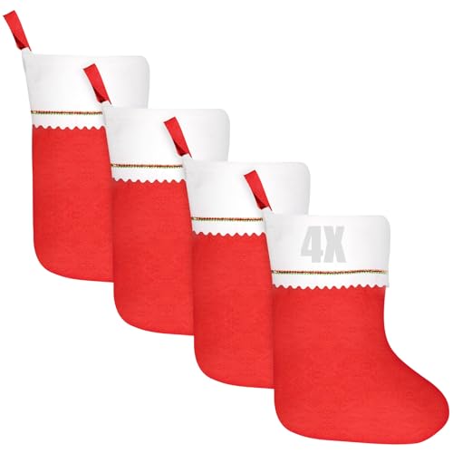 HBWHNIU 4 Weihnachtsstrümpf, Nikolausstrumpf, Befüllen & Aufhängen Nikolausstiefel, Weihnachten Geschenktasche, Weihnachtsdeko für Kamin, Wand, Weihnachtsbaum HBWHNIU 4 Weihnachtsstrümpf, Nikolausstrumpf, Befüllen & Aufhängen Nikolausstiefel, Weihnachten Geschenktasche, Weihnachtsdeko für Kamin, Wand, Weihnachtsbaum von HBWHNIU