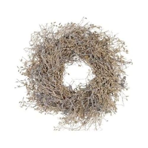 DBT Kranz Wolkenkranz Naturmaterialien Grau-Braun D 40 cm von HBX