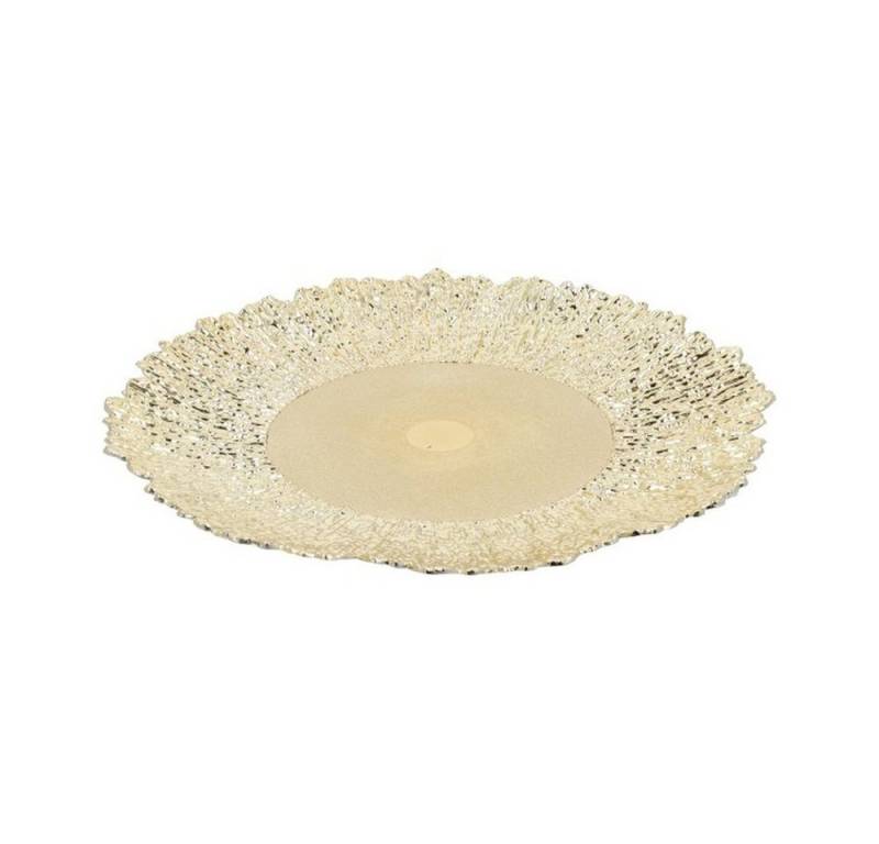 HBX Dekotablett Dekoschale rund - ca. Ø 33 cm - gold von HBX