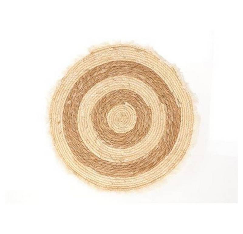 HBX Hängedekoration Teppich - rund - ca. ⌀ 120 cm - natur von HBX