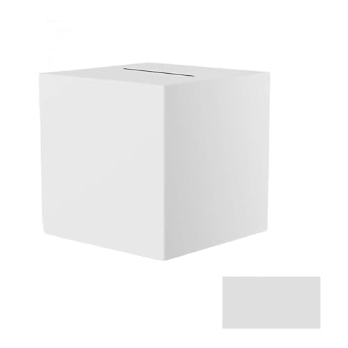HBYMYDA Kartenbox Hochzeit Geschenkkartenbox mit Schlitz mit 10 Stück Grußkarten 22 x 22 cm Geschenkbox für Hochzeit Geburtstage Abschlussfeiern Babypartys (Weiß) von HBYMYDA