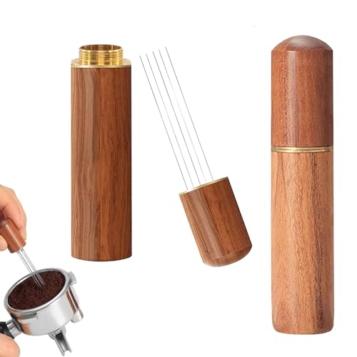 WDT Tool Espresso KaffeeRührer mit 5(0.4mm) Feine Edelstahlnadeln Espresso Nadel Coffee Distributor Tamper Kaffee Zubehör Zum Mischen des Kaffeesatzes von HBYMYDA