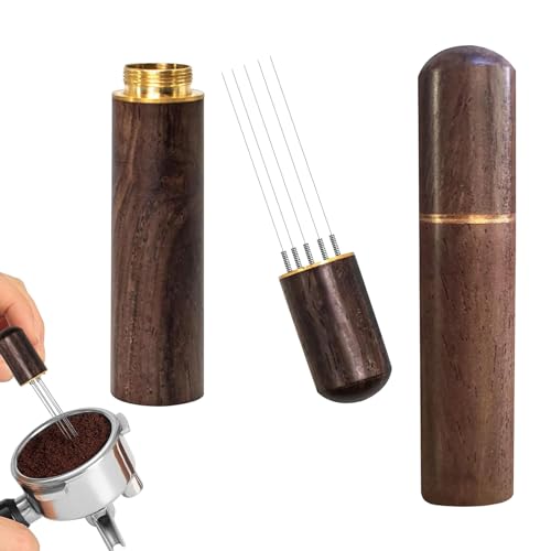 WDT Tool Espresso KaffeeRührer mit 5(0.4mm) Feine Edelstahlnadeln Espresso Nadel Coffee Distributor Tamper Kaffee Zubehör Zum Mischen des Kaffeesatzes von HBYMYDA