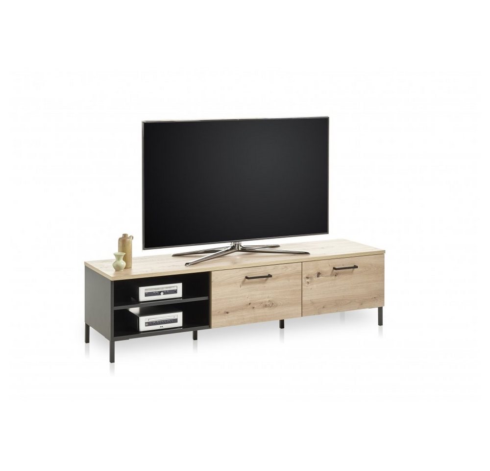 HBZ Lowboard Lowboard TV Hifi Fernsehregal LUCAS Artisan Eiche Nb. / Schwarz von HBZ