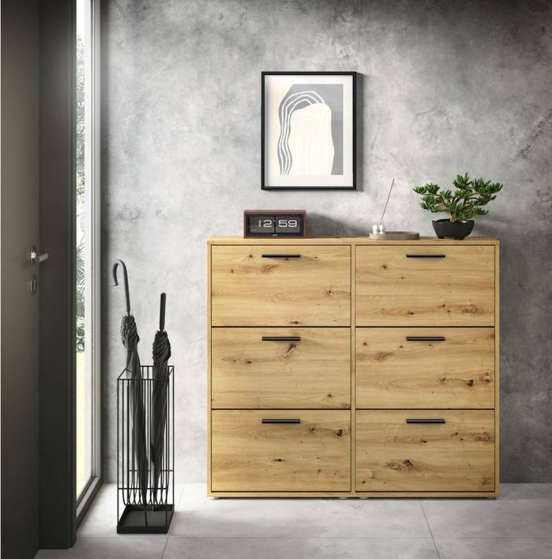 HBZ Schuhkipper Sam Schuhkipper, Schuhschrank BxHxT 116x103x17 cm (1 St), mit 6 Klappen von HBZ