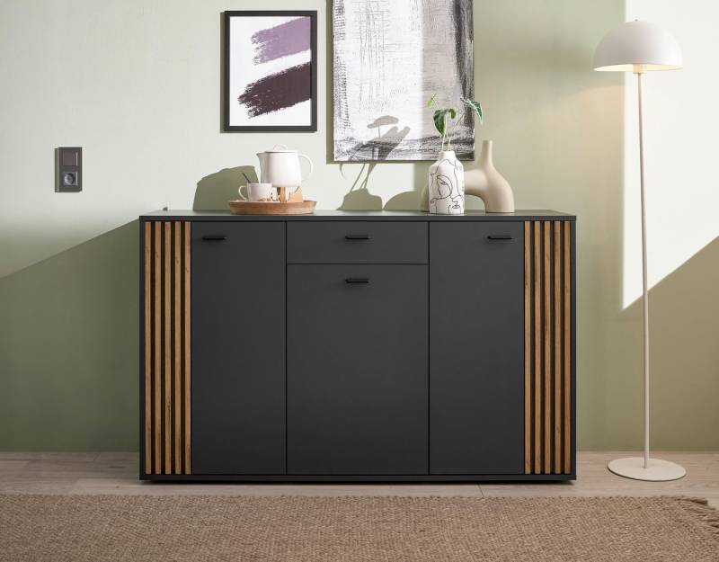 HBZ Sideboard Dublin Kommode, BxHxT 140x86x38cm (1 St), Breite 140cm, Softclose, Metallgriffe von HBZ