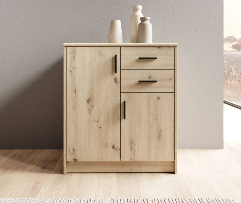 HBZ Sideboard Nelly Kommode, BxHxT 74x86x50cm (1 St), Breite 74cm, Einlegeböden verstellbar, foliert von HBZ
