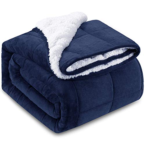 HBselect Gewichtsdecke Therapiedecke Sherpa Weighted Blanket Oeko-TEX® 100 Standard beschwerte Flauschige Decke, Füllmaterial von Premium Glaskügelchen, Schlaftiefe zu verbessern von HBselect