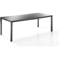 Aluminium Gartentisch mit Glasplatte - Anthrazit von HC Garten & Freizeit