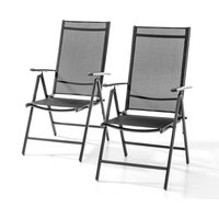 Aluminium Klappsessel, 2er Set - Anthrazit Aluminium Klappsessel, 2er Set - Anthrazit von HC Garten & Freizeit