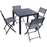 Glastischset Bistroset Balkonset aus Aluminium mit 4 Stühlen & 1 Glastisch, 5-teilig Glastischset Bistroset Balkonset aus Aluminium mit 4 Stühlen & 1 Glastisch, 5-teilig von HC Garten & Freizeit