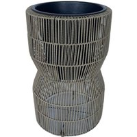 Blumentopf Flecht-Optik mit Plastiktopf von HC Garten & Freizeit