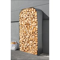 Brennholz Unterstand/Kaminholzregal, ca. 200 x 105 x 43 cm - Anthrazit  von HC Garten & Freizeit