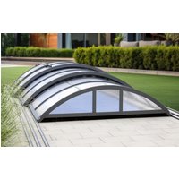 Poolüberdachung "Adèle" aus Aluminium, ca. 10,37 x 5,47 x 1,30 m von HC Garten & Freizeit