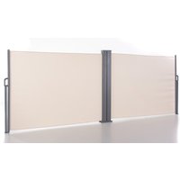 Doppel - Seitenmarkise ca. 6,0 x 1,5 m - Beige von HC Home & Living