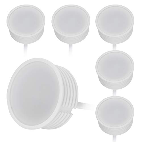 HCFEI 6x LED Modul flach Dimmbar 230V 5W für Einbaustrahler MR16 Warmweiß 3000K Ersatz GU10 Ø 50mm Einbauramen Leuchtmittel von HCFEI