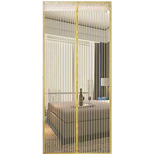 Robuste fiberglas netz vorhang, Full frame haken und schleife Magnetische schirmtür Sie passen auf mehrere größen tür Moskito-streifen tür vorhang-Beige 120x210cm(47x83inch) von HC&WT