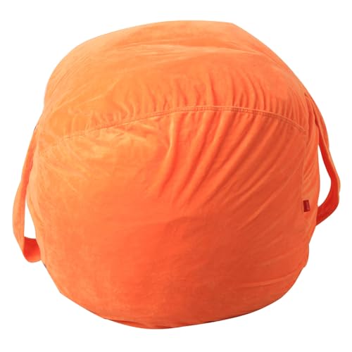 HCDZF Kuscheltier Sitzsack Aufbewahrung Abdeckung,Spielzeug Aufbewharungstasche für Kinderzimmer Sitzsack zum Organisieren,Orange,24 inch von HCDZF