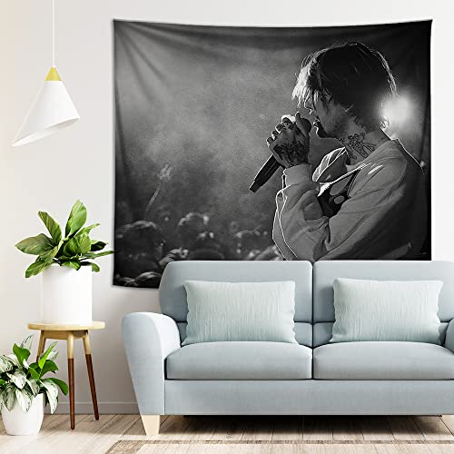 HCDZF Lil Peep Wandteppich Konzerte Wandteppich für Wohnzimmer Wohnheim Dekor Rap Pop Art Home Decor für Vorhang Balkon Trennwand(L:78ʺ × 59ʺ) von HCDZF