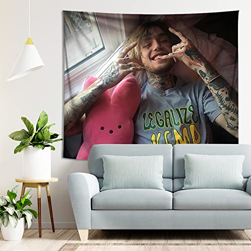 HCDZF Lil Peep Wandteppich Schlafzimmer Ästhetik für Innen und Außenküche und Heimdekoration, Balkontrennwand Heimdekoration(M:59ʺ × 51ʺ) von HCDZF