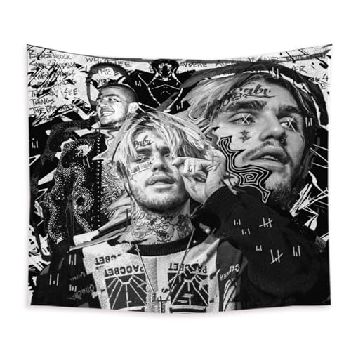 HCDZF Lil Peep Wandteppich Wandbehang Mode Kunst Böhmisch Wind Hippie Schlafzimmer Dekor,150X100CM von HCDZF