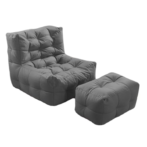 HCDZF Sitzsack Sessel, Sitzsack Erwachsene mit Füllung für das Wohnzimmer, Riesensitzsack,Grey b von HCDZF
