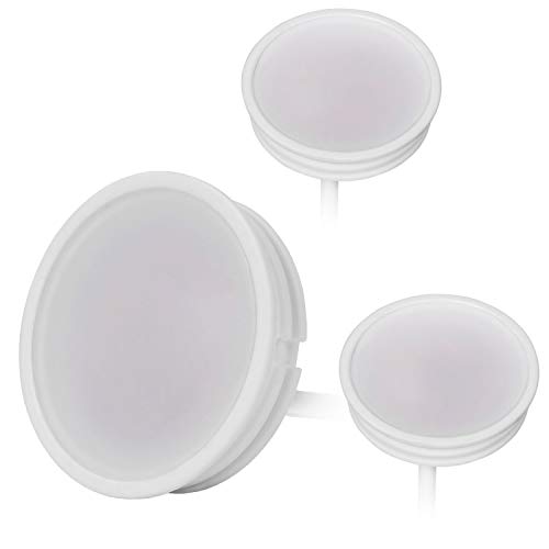 HCFEI 3x LED Modul flach Dimmbar 230V 3W für Einbaustrahler MR16 Warmweiß 3000K Ersatz GU10 Ø 50mm Einbauramen Leuchtmittel von HCFEI