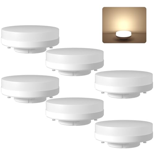 HCFEI GX53 LED Leuchtmittel 10W 230V warmweiß 2700K Deckenleuchte Unterbauleuchte Blinkfrei Strahler (6 Stück (1er Pack)) von HCFEI