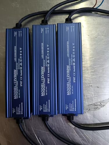 HCFEI LED Trafo 12V 200W Transformator, Wasserdicht Netzteil Driver AC 230V Auf DC 12 Volt Treiber IP67, Konstantspannung Niedervolttrafo Für Streifen Strip G4 MR11 MR16 Birnen Spots (12V 80W) von HCFEI