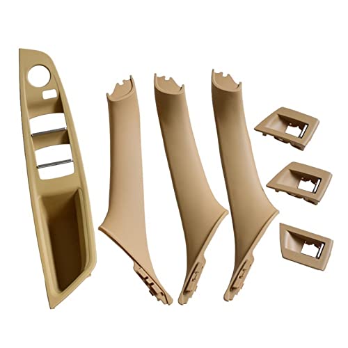 HCGLED Etsuhiro Für B&MW F10 F11 F18 520i 523i 525i 528i 535i LHD Set Auto Innentür Verkleidung Griff Pull Trim Cover (Color : Beige, Größe : 7pcs) von HCGLED