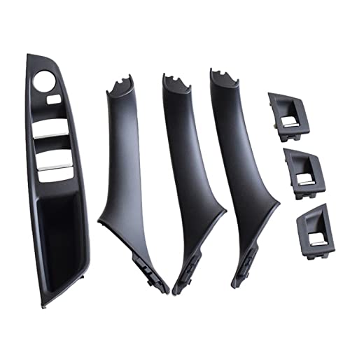HCGLED Etsuhiro Für B&MW F10 F11 F18 520i 523i 525i 528i 535i LHD Set Auto Innentür Verkleidung Griff Pull Trim Cover (Color : Schwarz, Größe : 7pcs) von HCGLED