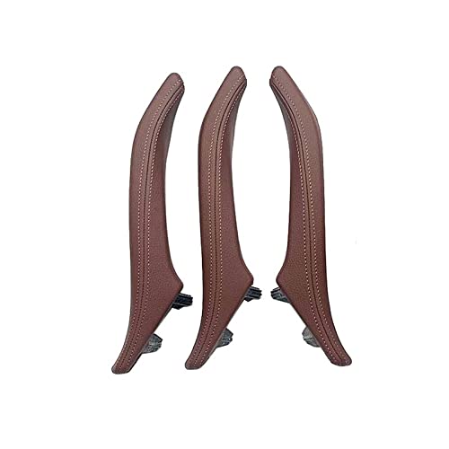 HCGLED Etsuhiro Set Links Rechts Beifahrertürgriff Aus Leder Für B&MW 5er F10 F11 F18 520i 523i 525i 528i 535i (Color : Red Brown, Größe : RHD) von HCGLED