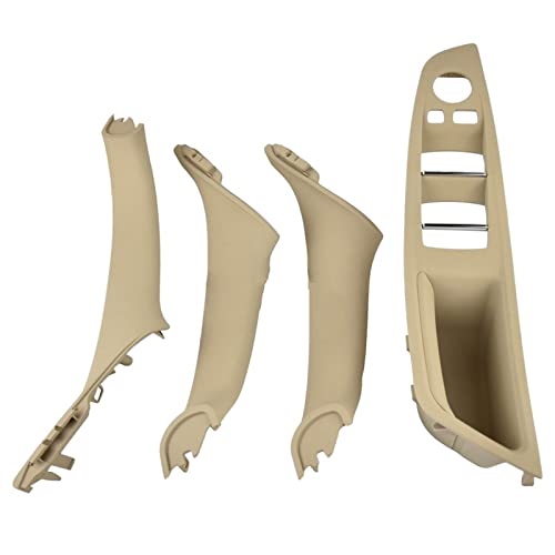 HCGLED Etsuhiro Set Rechtslenker RHD Auto Innentürgriff Innenverkleidung Zugleiste Für B&MW 5er F10 F11 520 525 (Farbe : Beige, Size : 4Pcs) von HCGLED