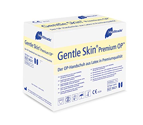 Gentle Skin Premium OP-Handschuhe Gr. 8,5 50 Paar OP-Handschuhe aus Latex in Premium-Qualität von HCH