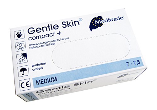 Meditrade Gentle Skin compact + Naturkautschuk Latex Einmalhandschuhe Größe M von HCH