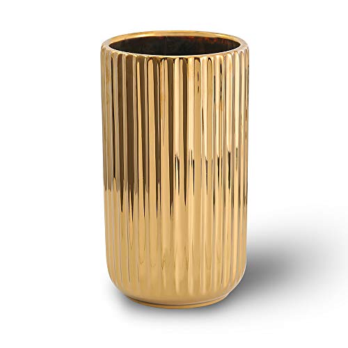 22CM Gold Vase Keramik Vasen Blumenvase Deko Dekoration von HCHLQLZ