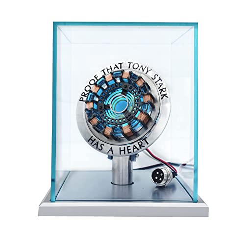 New Version 1:1 Iron Man Arc Reactor MK1,with LED Light, Tony Stark has a Heart Touch Sensitive, No Remote Control Required,Totally Easy Assembly,USB Interface (with Display Case) von HCM