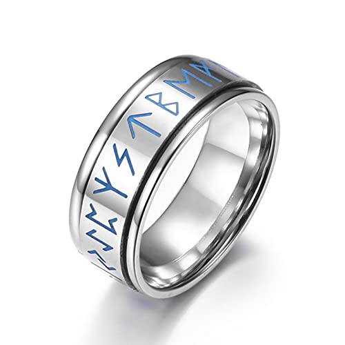 Drehbarer nordischer Edelstahl Viking Rune Punk Ring Totem leuchtende Persönlichkeit Herren Dekompressionsring Schmuck Geschenk Drehbarer nordischer Edelstahl Viking Rune Punk Ring Totem leuchtende Persönlichkeit Herren Dekompressionsring Schmuck Geschenk von HCMA