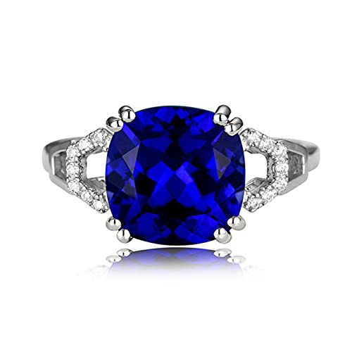 HCMA Klassischer 925er Silberring mit quadratischem Rubin/Smaragd-Edelstein-Charme-Frauen-Silber-Schmuck-Verlobungs-Dame-Geschenk-Größe 6-10 HCMA Klassischer 925er Silberring mit quadratischem Rubin/Smaragd-Edelstein-Charme-Frauen-Silber-Schmuck-Verlobungs-Dame-Geschenk-Größe 6-10 von HCMA