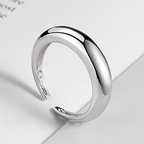 HCMA Neuester glatter geometrischer gewölbter Ring für Männer Frauen Gold Silber Farbe Offene Fingerringe Party von HCMA