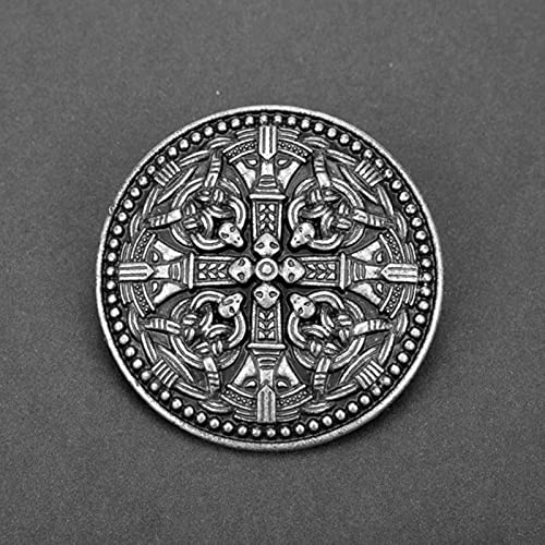 HCMA Wikinger Runen Pin Elder Abzeichen Umhang Pin Wicca Magische Nordische Brosche Antike Mythologie Asatru Vintage Schmuck von HCMA