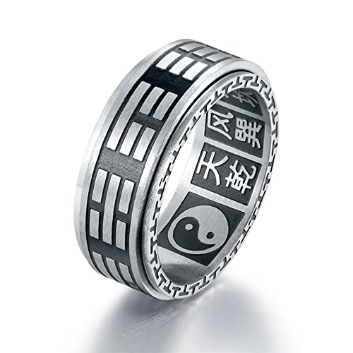 Taoismus Tai Chi Bagua im chinesischen Stil, drehbar, Titanstahl, Punk, Hip-Hop, Herrenringe für männlichen Freund, Schmuck, Kreativität, Geschenk Taoismus Tai Chi Bagua im chinesischen Stil, drehbar, Titanstahl, Punk, Hip-Hop, Herrenringe für männlichen Freund, Schmuck, Kreativität, Geschenk von HCMA