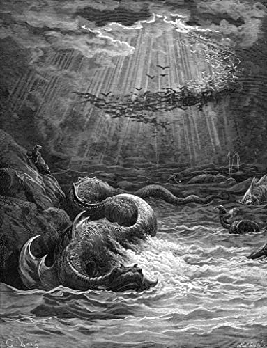 HCOTZHPY Klassische Malerei Leinwand Abstrakt Kunstwerk Wandkunst Bild Druck Paradise lost schöpfung der fische und vögel von gustave dore Weinlese Plakat für Bürodekoration 60x90cm HCOTZHPY Klassische Malerei Leinwand Abstrakt Kunstwerk Wandkunst Bild Druck Paradise lost schöpfung der fische und vögel von gustave dore Weinlese Plakat für Bürodekoration 60x90cm von HCOTZHPY