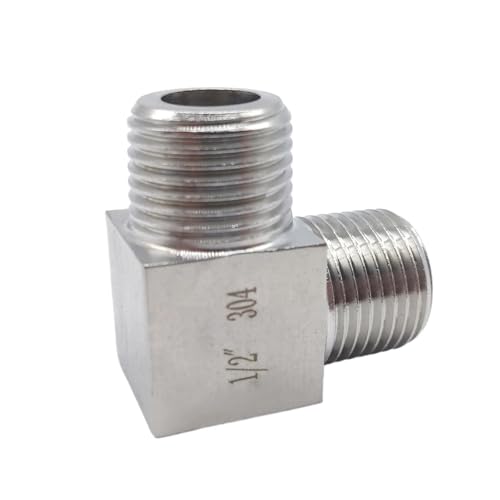 HCPGBGLBTF 1/8 "1/4" 3/8 "1/2" 3/4 "1" BSP NPT Weiblich Männlich Ellenbogen Winkel 90 Grad Koppler 304 edelstahl Rohr Fitting Wasser Gas Gewindebogen(Male To Male,NPT_3/4") von HCPGBGLBTF