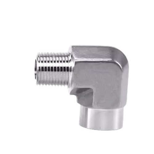 HCPGBGLBTF 1/8 "1/4" 3/8 "1/2" 3/4 "NPT BSP Weiblich Männlich Ellenbogen 304 Edelstahl Hochdruck Schmieden Rohr Fitting Kupplung Joint Gewindebogen(BSP3I8-BSP1I2 Male) von HCPGBGLBTF