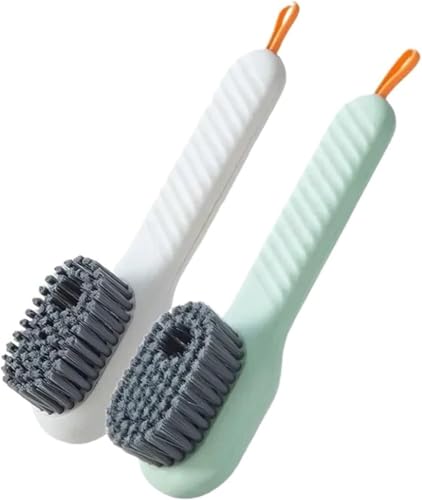 Schuhbürstenreiniger, 2-in-1-Multifunktionsgerät, mit Druck-Seifenspender, geeignet zum Reinigen von Kleidung und Schuhen von HCVQSINJN