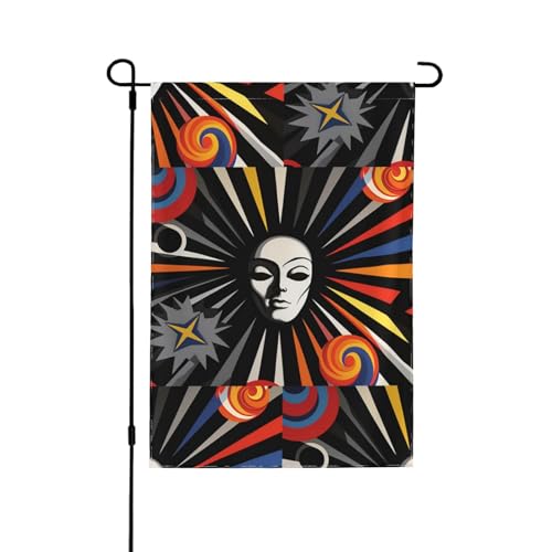 Gartenflaggen Hof Outdoor Ständer Ostern Dekor Frühling Sommer Briefkasten Abdeckungen für Ihre Terrasse, Rasen und Garten Zirkus Hintergrund, Retro-Futurismus 31,8 x 45,7 cm Gartenflaggen Hof Outdoor Ständer Ostern Dekor Frühling Sommer Briefkasten Abdeckungen für Ihre Terrasse, Rasen und Garten Zirkus Hintergrund, Retro-Futurismus 31,8 x 45,7 cm von HCVXBSA