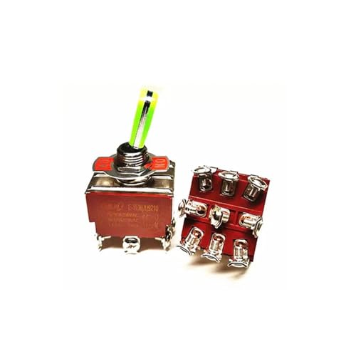 5 STÜCKE High-end-Netzschalter mit Griff EIN Aus EIN EIN/Aus/EIN Silberkontakt 16A 250 V 3/4/6/9/12PIN E-Ten(Green ON-ON 9PIN) von HCVYQMMJ