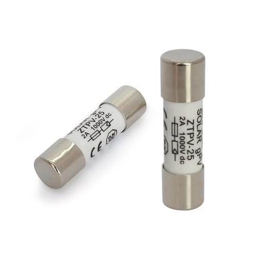 HCVYQMMJ 10/20/30/50/100 Stück Sicherung 1000 V 30 A Sicherung DC 10 x 38 mm 1–32 A PV-Solarsicherung Metalllegierungen(50pcs,6 Years) von HCVYQMMJ