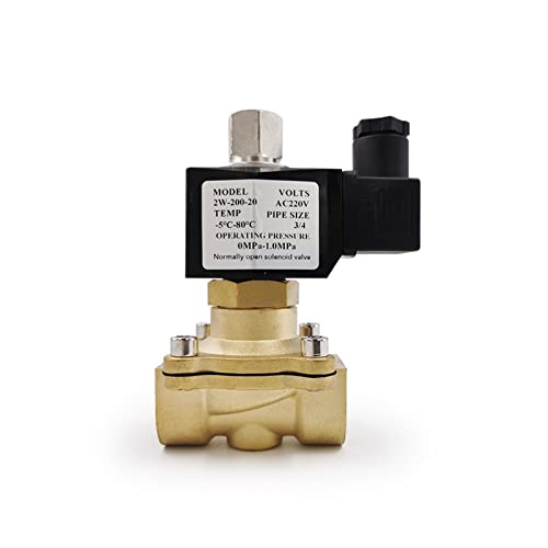 HCVYQMMJ DN15 DN20 DN25 Normalerweise Offen Messing Elektrisches Wasserventil N/O Magnetventil 220VAC 24VDC 12VDC 24V for Luft Öl 1 Stücke(Ac220v,DN20) von HCVYQMMJ